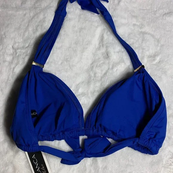 NEW! La Blanca Sapphire Halter Bikini Top - Picture 7 of 7